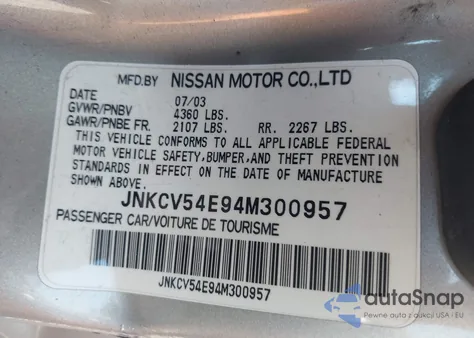 2004 Infiniti G35 из США, поврежденный, VIN JNKCV54E94M300957